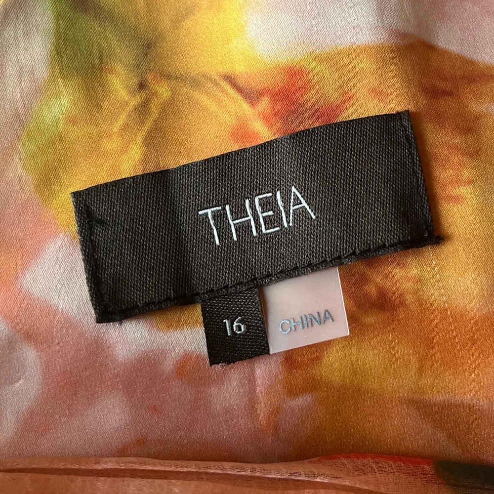 THEIA Holly Pleated Tea Length Gown - Picture 14 of 14